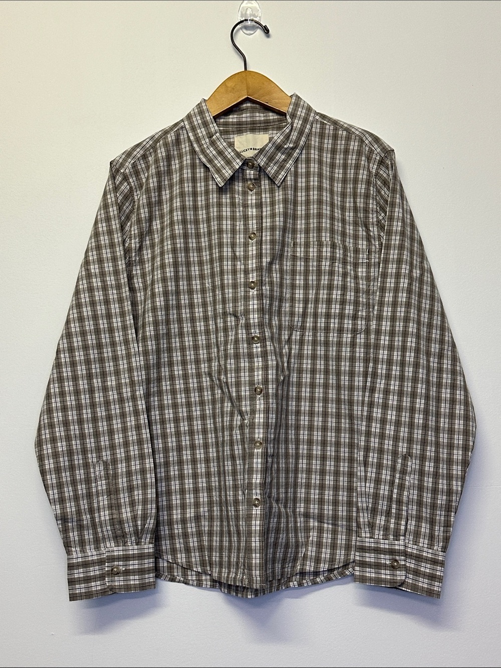 Lucky Men's Brown Plaid Button-Up Shirt